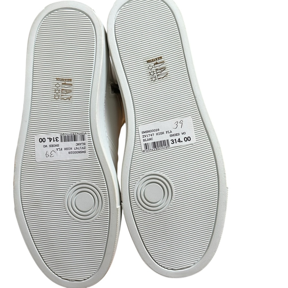 Zadig & Voltaire High Flash Heart Logo Sneaker White Size 39 (US 8) NWT w/bag - Picture 7 of 9